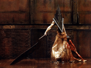But Pyramid Head still rocks his giant meat cleaver like a boss.