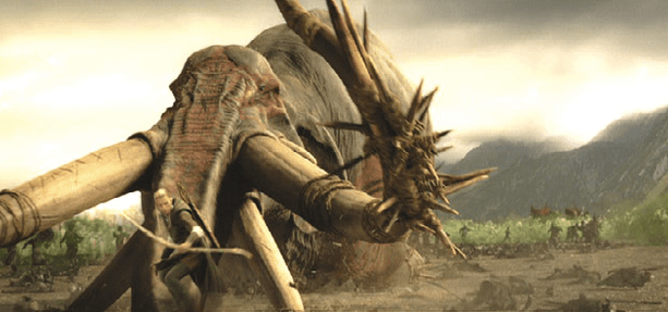 In the book, this is Farmer Maggot, but Jackson just couldn't visualize it.