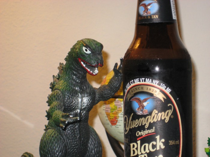 The man of the hour, helping me demolish a beer.